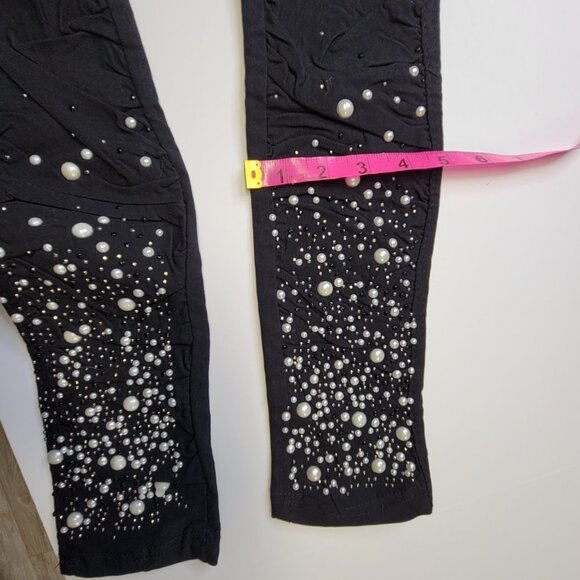Sequin Black Pants Glitter Pants Jeggings Party Pants - Picture 10 of 12